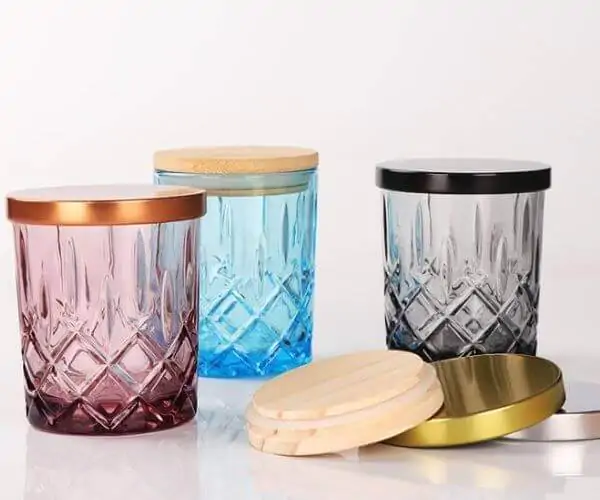 fancy glass candle jars